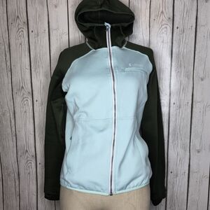Cotopaxi Abrazo Hooded Full-Zip Fleece Jacket Mint Olive Green Medium